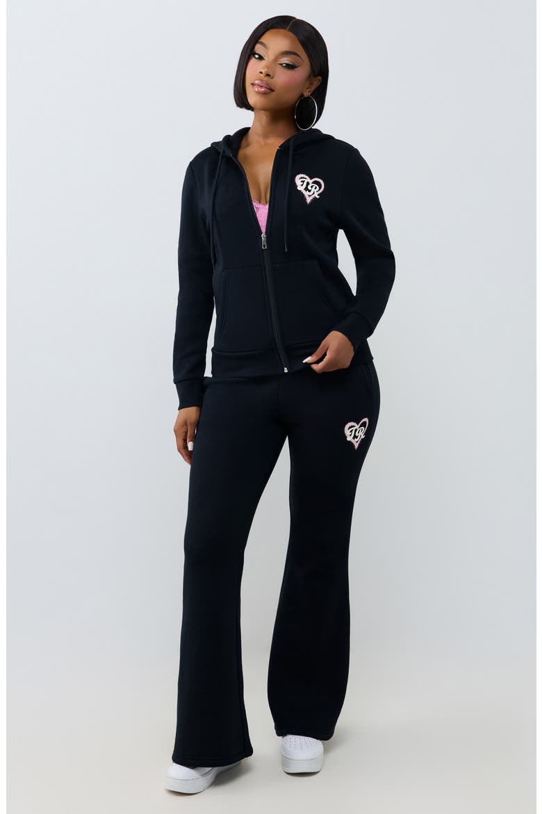 True Love Classic Full Zip Hoodie, Alternate, color, JET BLACK