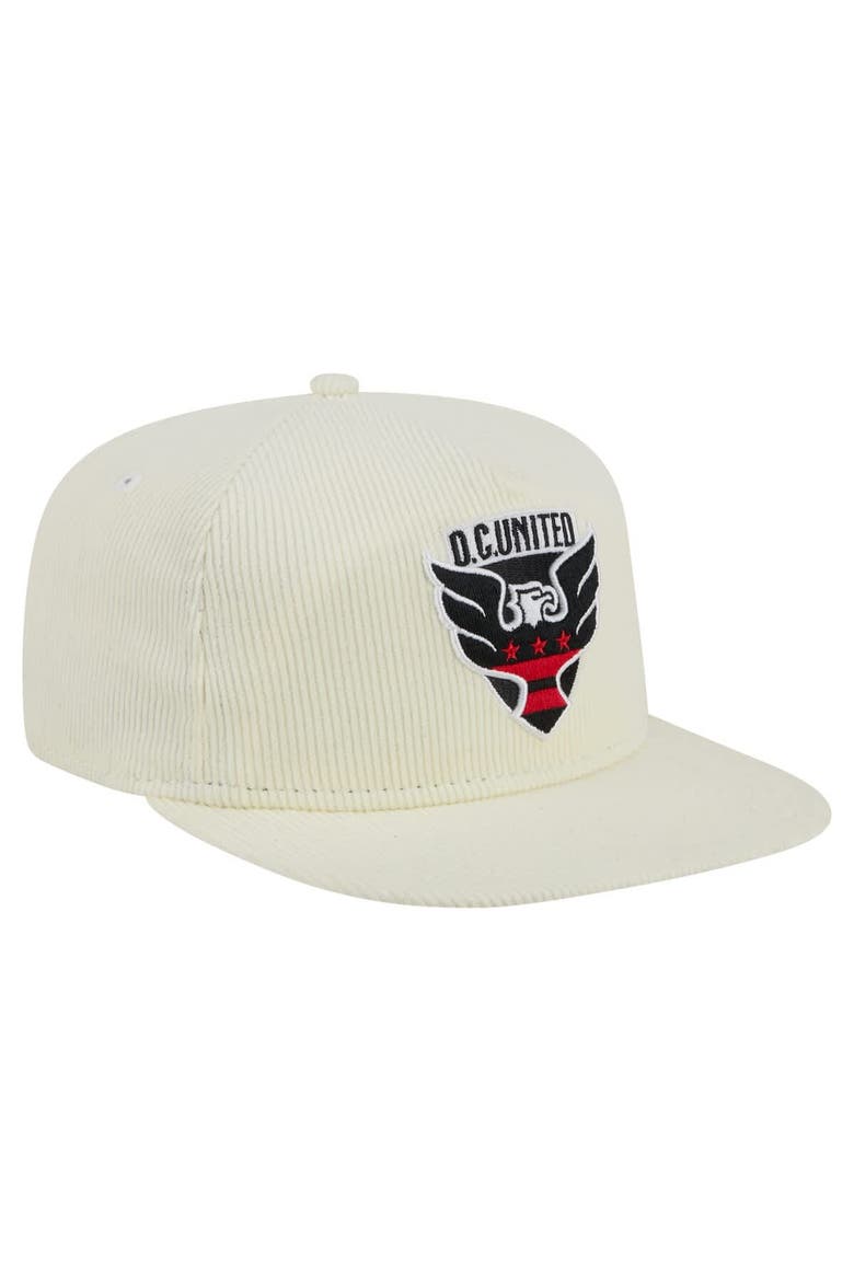 Men's New Era  Cream D.C. United 2025 Kickoff Snapback Golfer Hat, Alternate, color, Cream