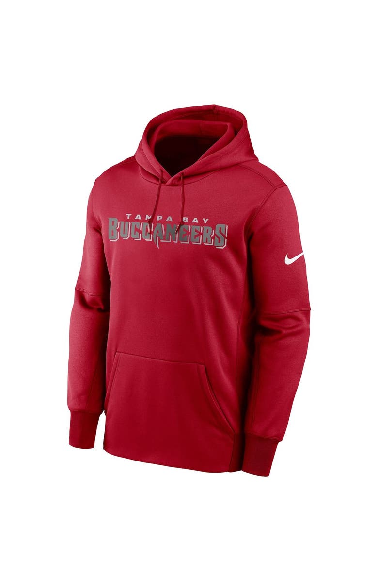 Nike Men's Nike Red Tampa Bay Buccaneers Fan Gear Wordmark Performance Pullover Hoodie, Alternate, color, Red