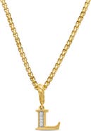 David Yurman Pavé A Initial Pendant in 18K Yellow Gold with Diamonds