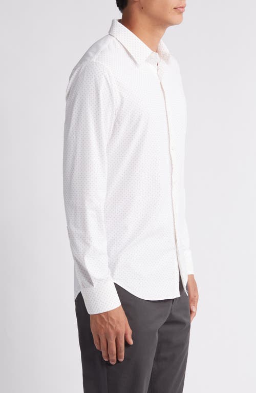 Bonobos Everyday Slim Fit Dot Print Stretch Cotton Button-up Shirt In Biddy Dot