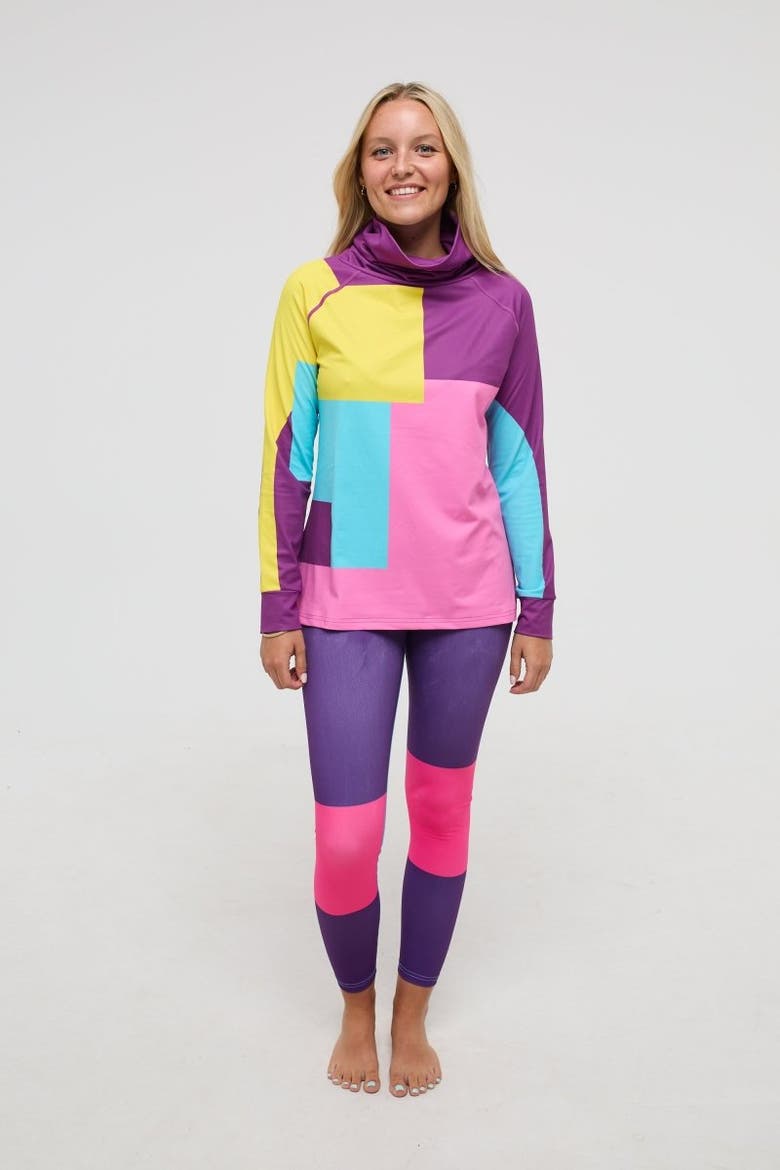 High Neck Baselayer Top So Fetch - Women's, Alternate, color, multi-colour