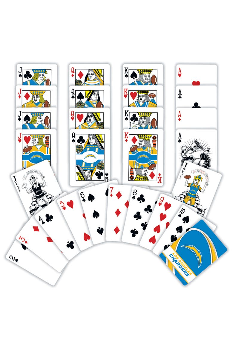 Los Angeles Chargers Playing Cards, Alternate, color, Multicolor