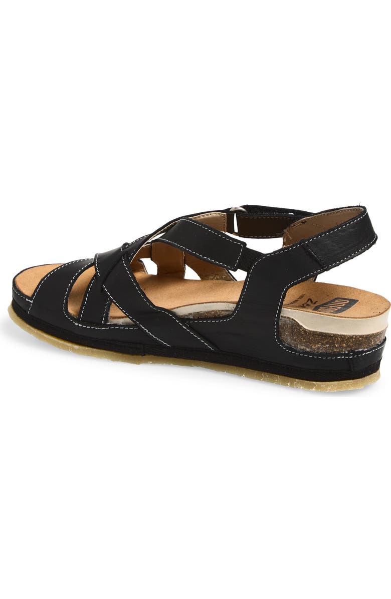 On Foot Cynara Ankle Strap Sandal, Alternate, color, Menorca Negro