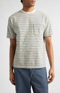 BEAMS Pinstripe Pocket T-Shirt