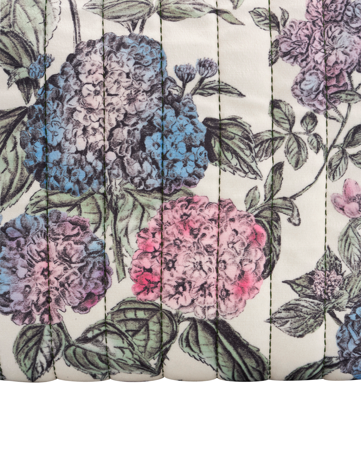 Fable England Hydrangea Large Quilted Makeup Bag, Alternate, color, Purple