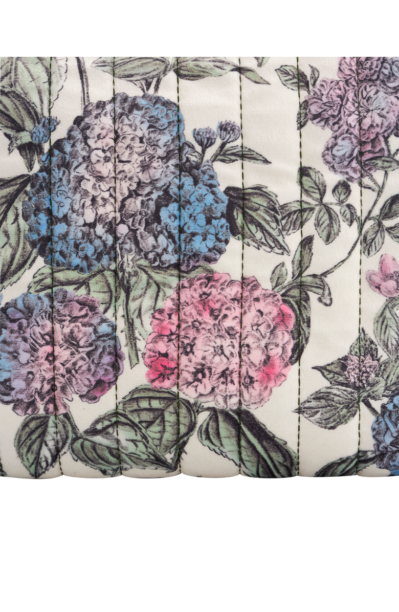 Fable England Hydrangea Large Quilted Makeup Bag, Alternate, color, Purple