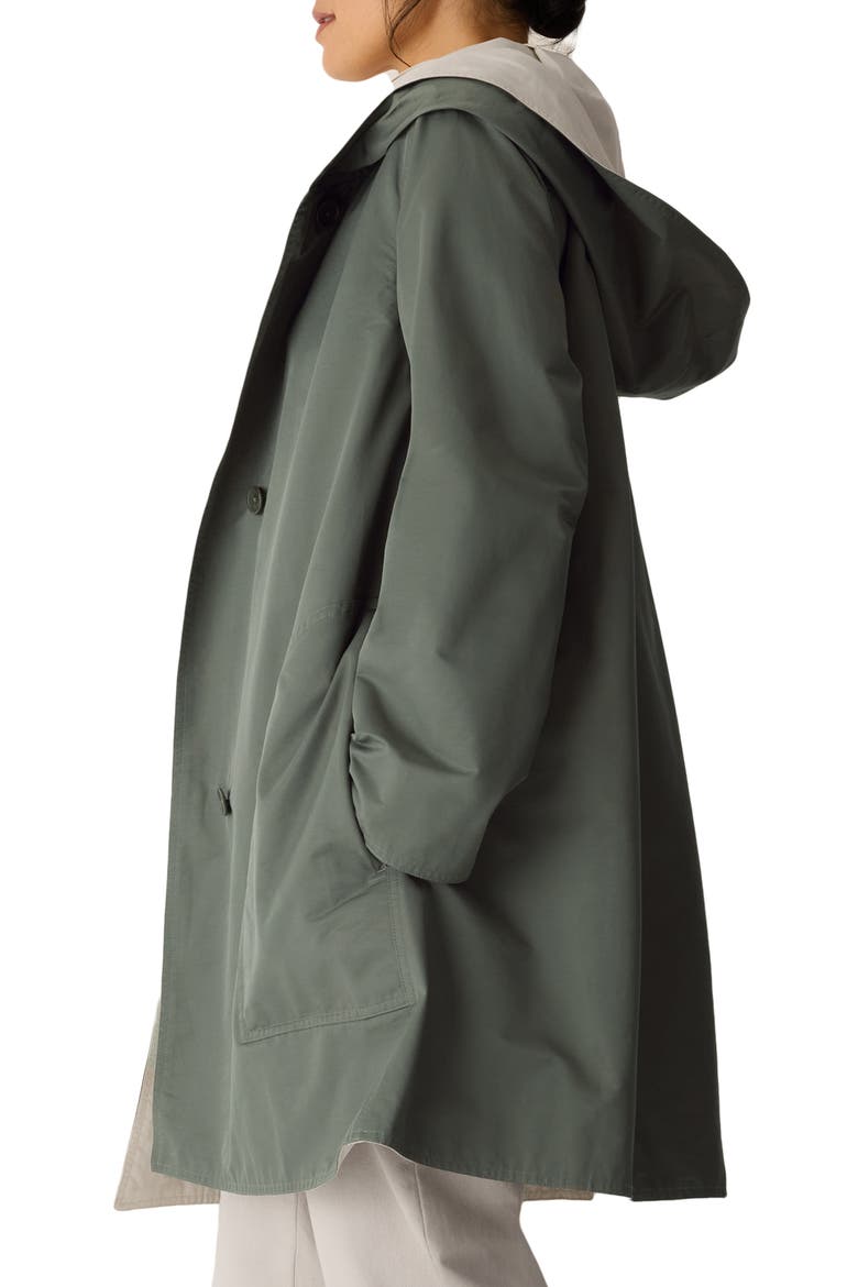 Hooded Reversible Coat, Alternate, color, BAY LEAF