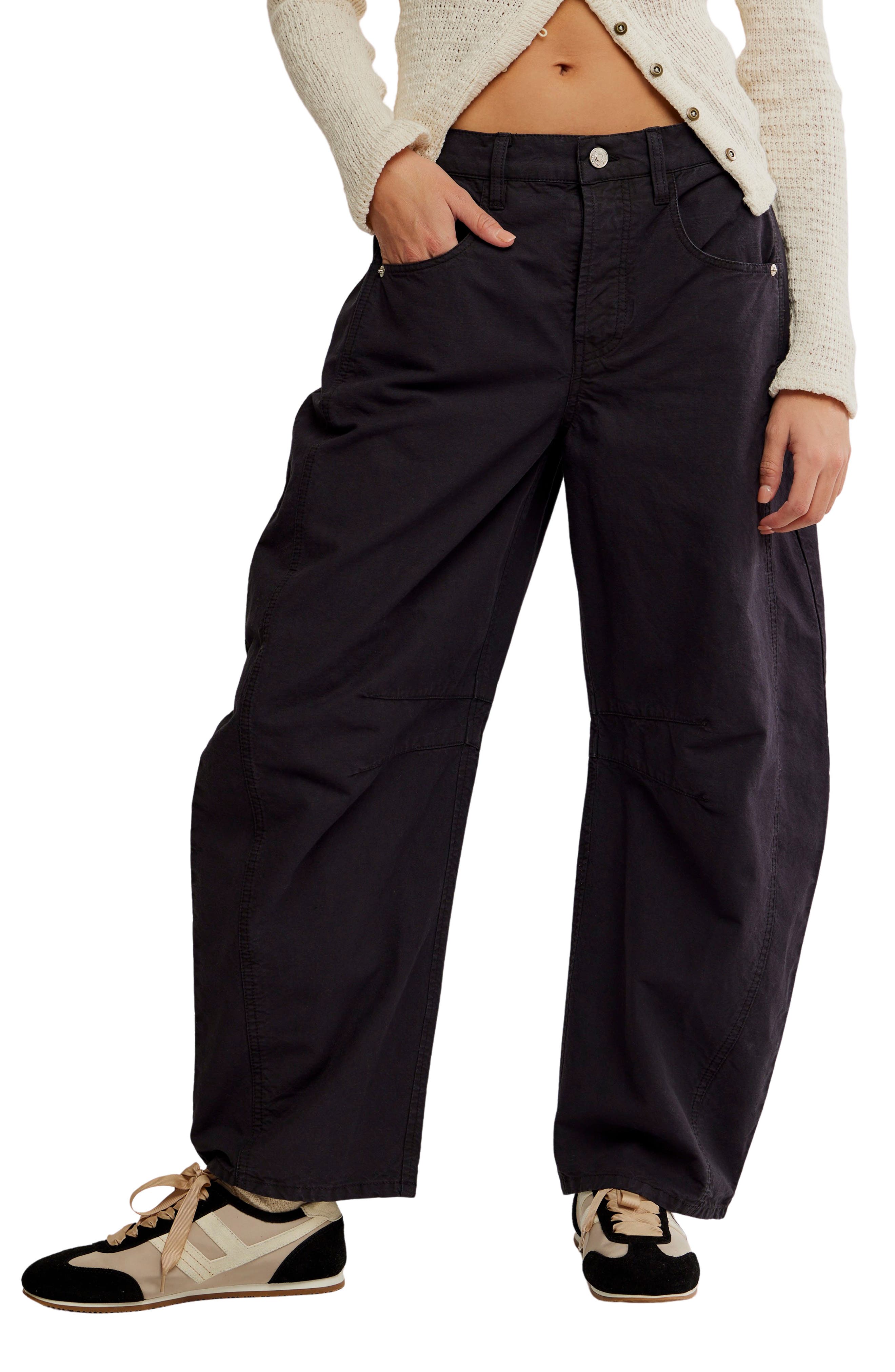 Free People Good Luck Barrel Leg Pants