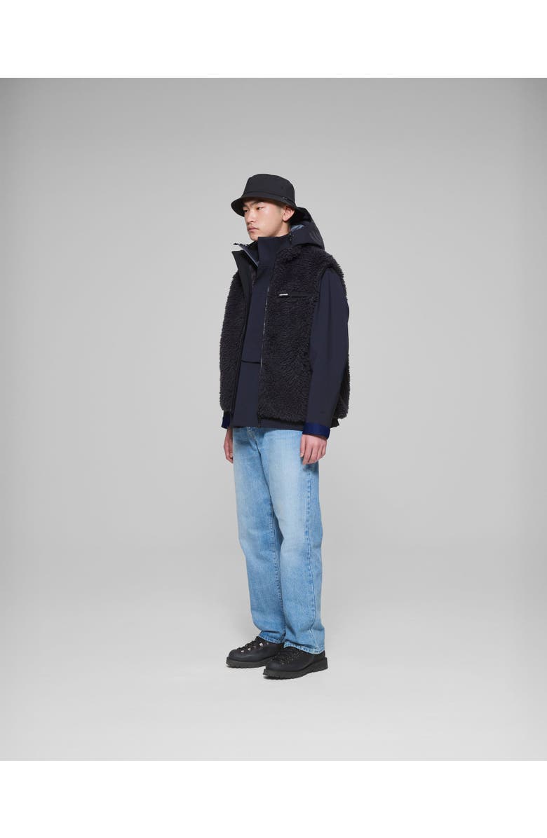 vowels Fleece Vest, Alternate, color, Charcoal