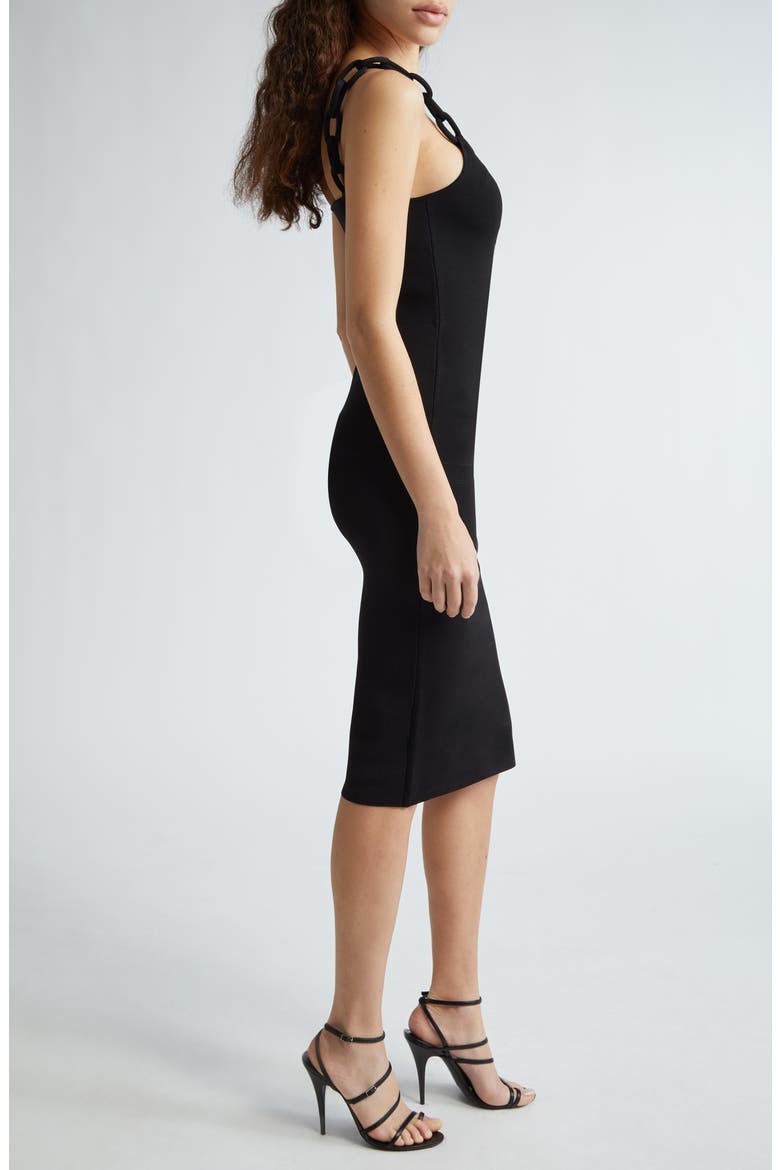 Alina Braid Strap Body-Con Dress, Alternate, color, BLACK