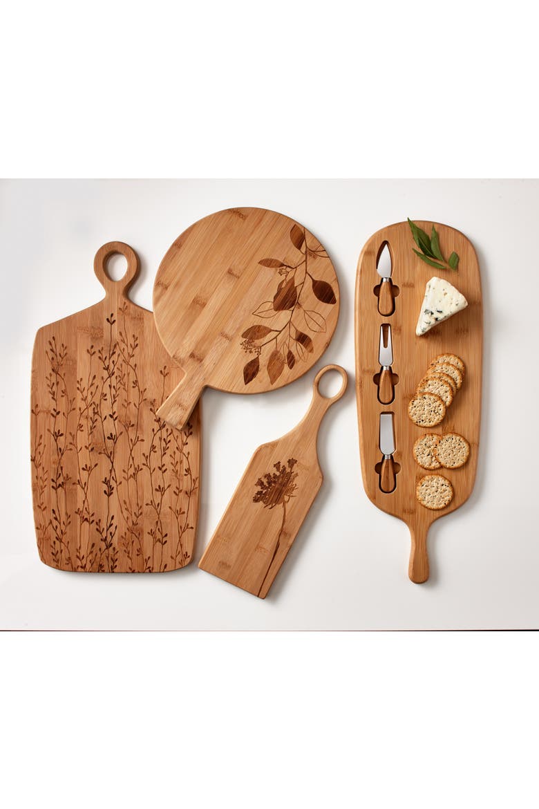 Natural Cheeseboard and Utensils Set, Alternate, color, Beige