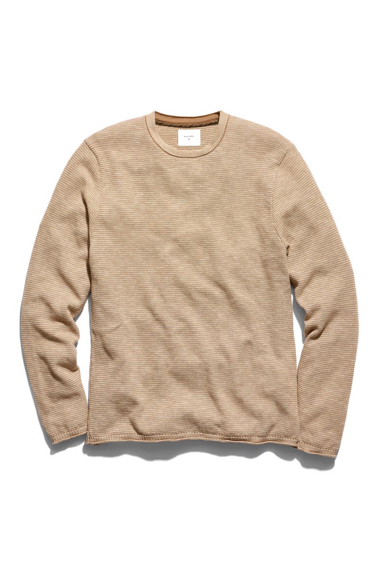 Tuck Stripe Crewneck Sweater, Main, color, BRITISH KHAKI