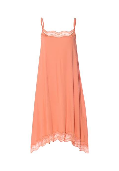 Cira Scalloped Lace Tencel Chemise