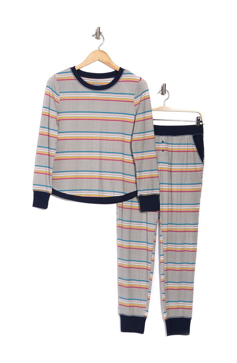 Jane & Bleecker New York Long Sleeve Top & Joggers 2-Piece Pajama Set, Alternate, color, 