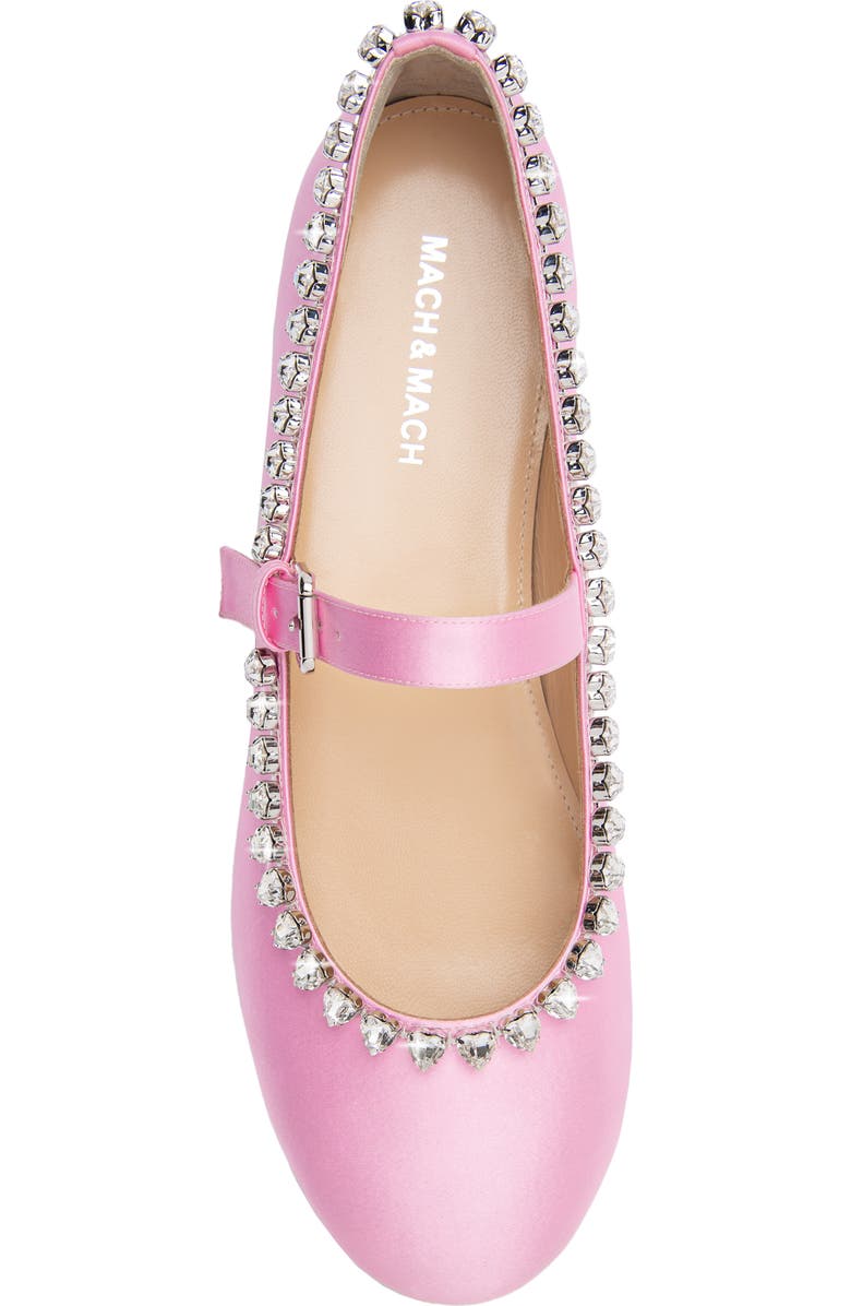 Mach & Mach Audrey Crystal Detail Ballerina Flat, Alternate, color,