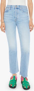 MOTHER The Tripper High Waist Ankle Fray Flare Jeans