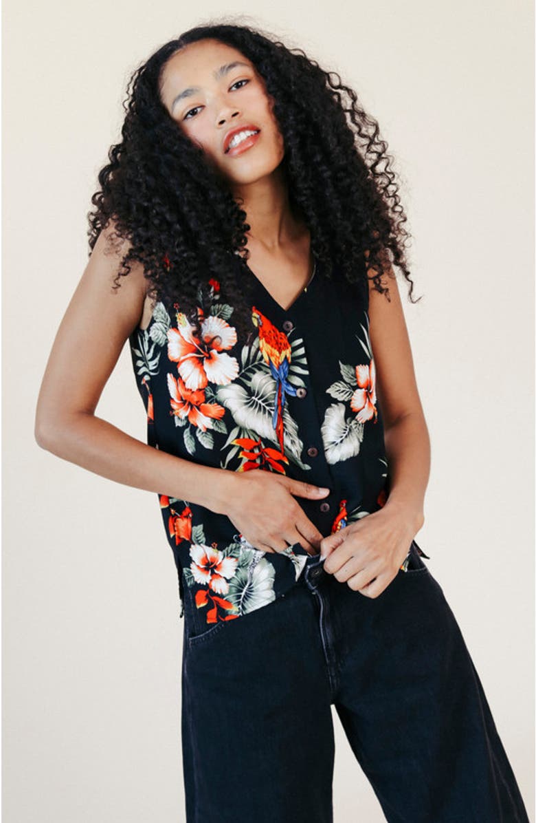 POPLINEN Ada tropical Print Tank, Alternate, color, 