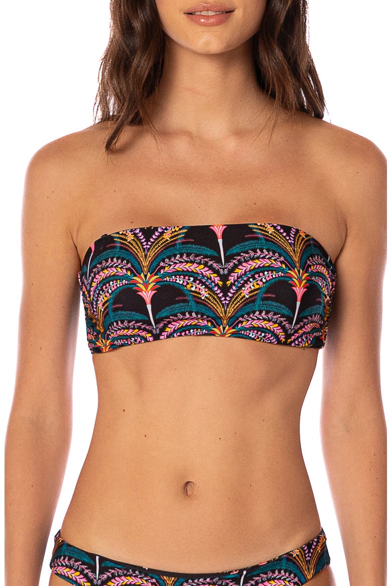 Palm Grove Bryn Reversible Bikini Top, Alternate, color, BLACK