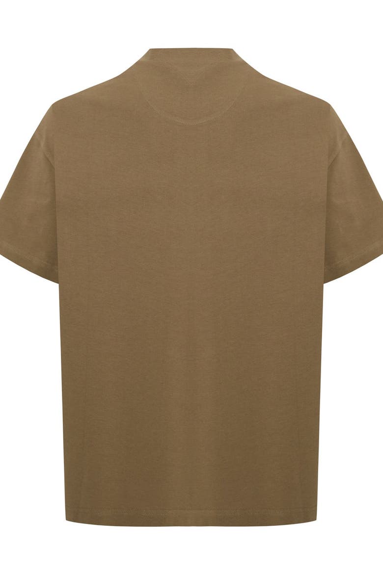 Cotton Tee With Emboss Detail, Alternate, color, Green
