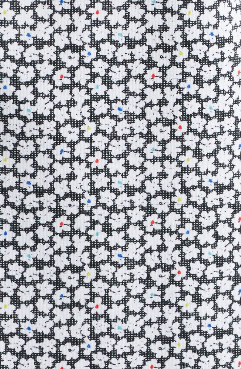 Bugatchi James OoohCotton<sup>®</sup> Floral Button-Up Shirt, Alternate, color, Black/ White