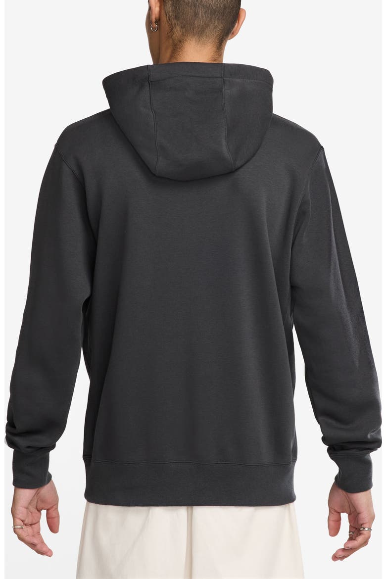 Sportswear Club Embroidered Rose Swoosh Pullover Hoodie, Alternate, color, 060 ANTHRA