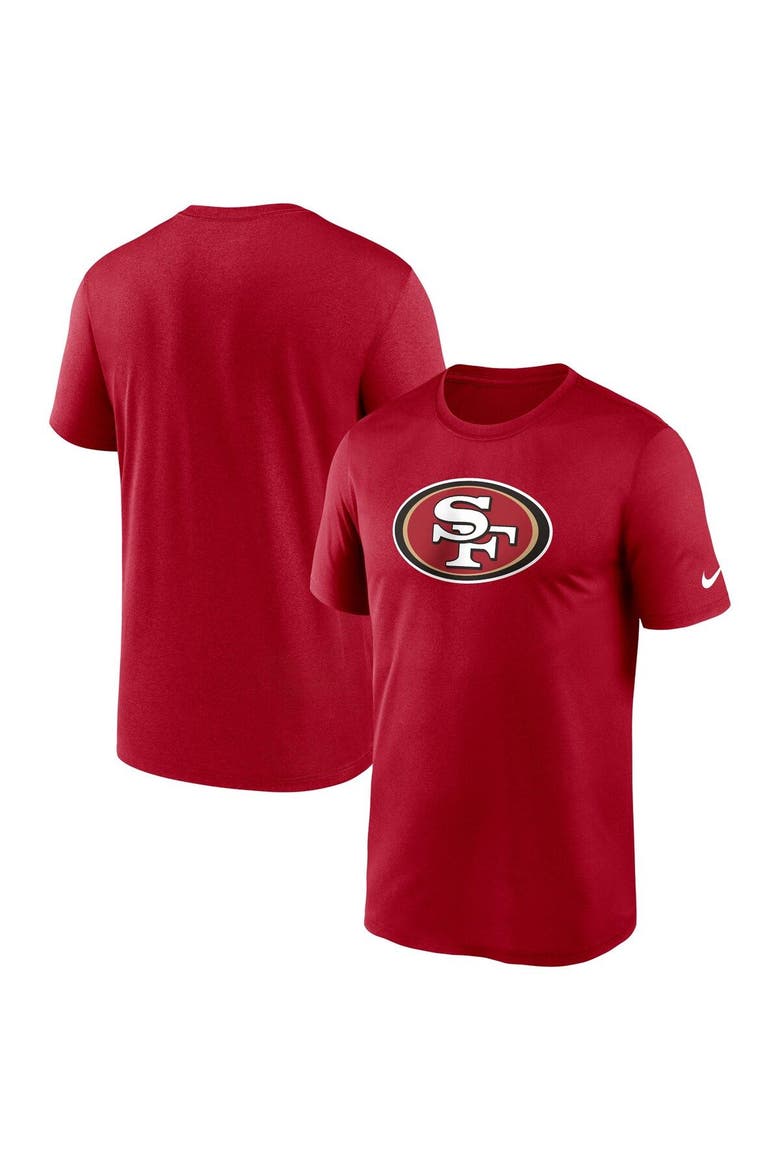 Men's Nike  Scarlet San Francisco 49ers Legend Logo Performance T-Shirt, Main, color, Scarlet