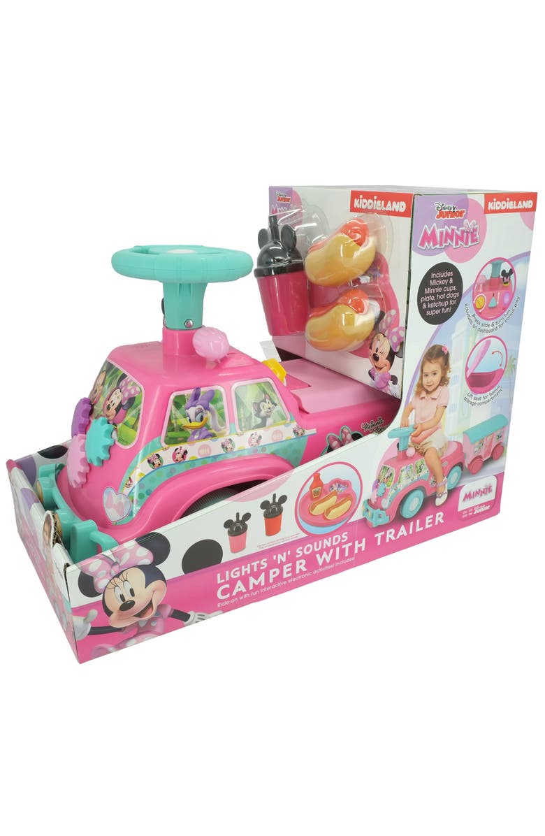 Kiddieland Lights N' Sounds Camper Minnie, Disney Foottofloor Vehicle, Alternate, color, Multicolored