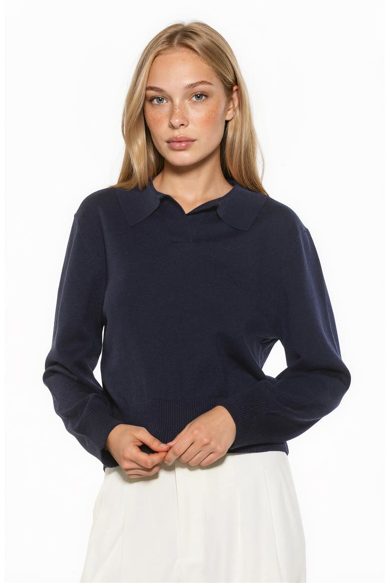 Jessica Collared Sweater, Alternate, color, NAVY