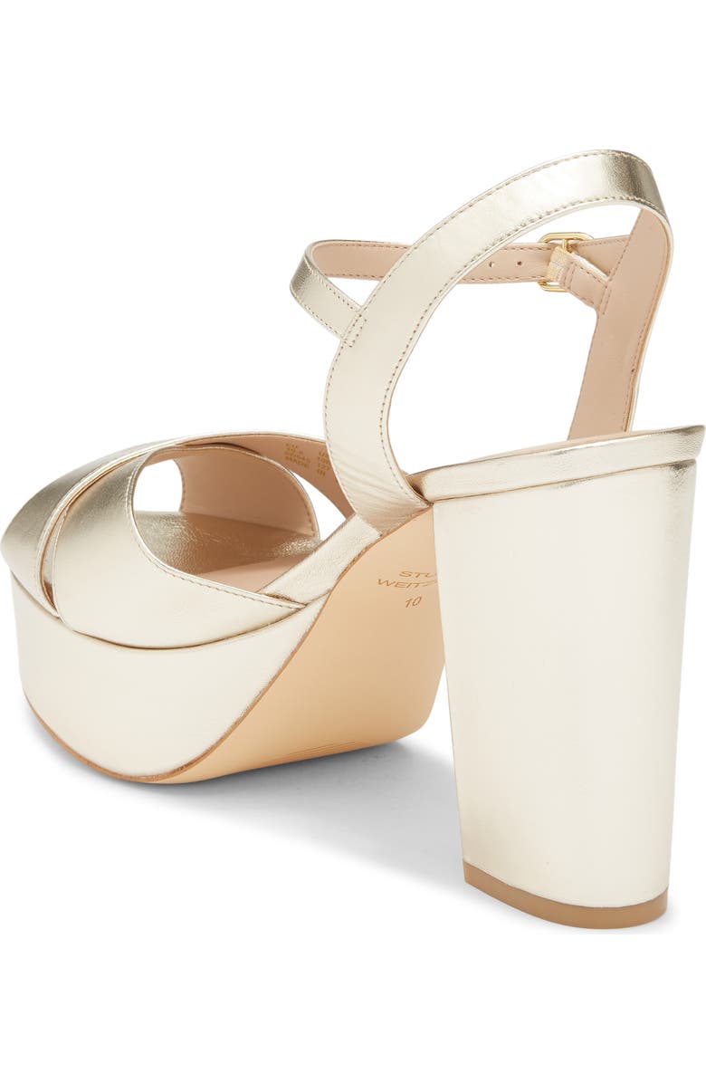 Stuart Weitzman Ivona Platform Sandal, Alternate, color, Platino