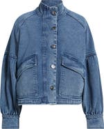 Treasure & Bond Blouson Sleeve Denim Jacket