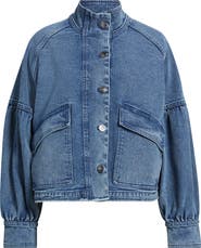 Treasure & Bond Blouson Sleeve Denim Jacket
