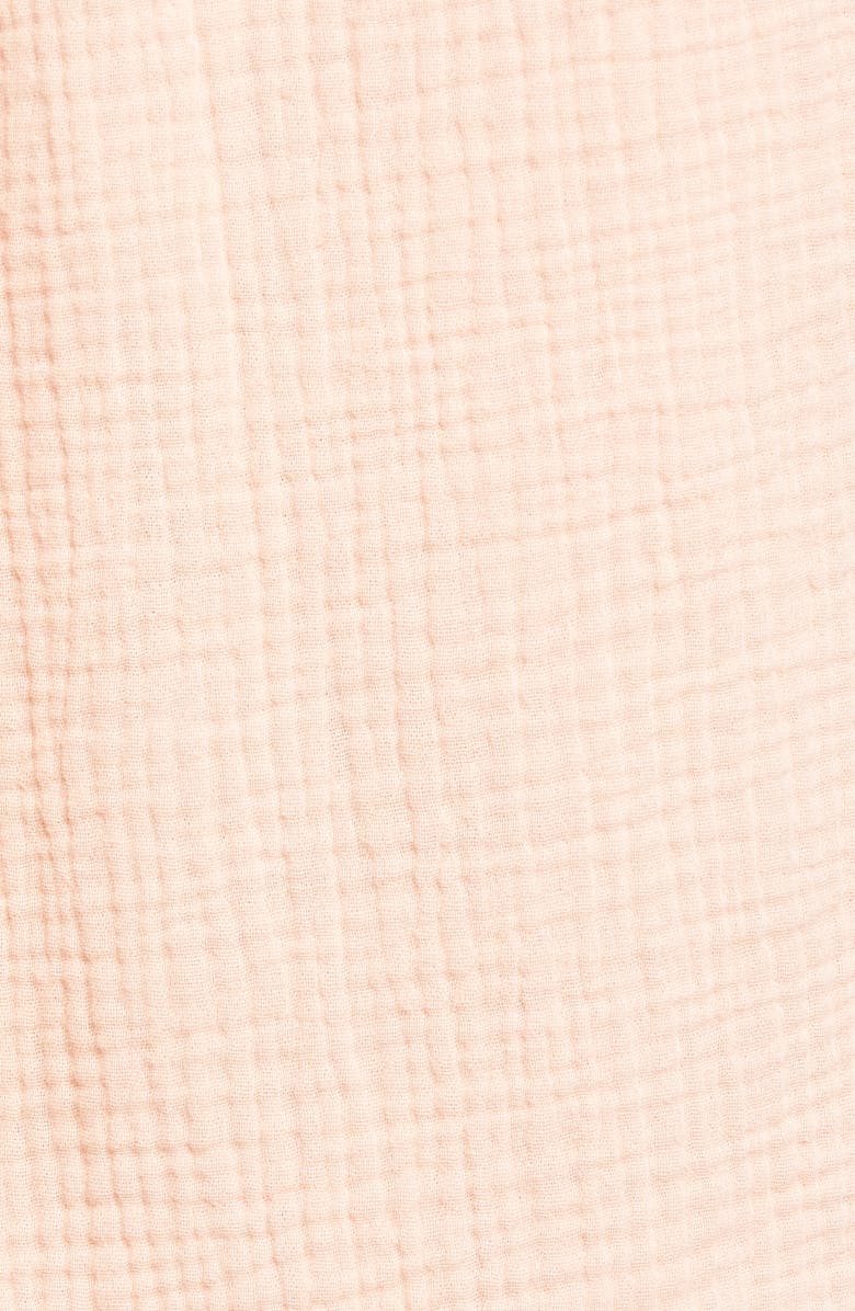 Maternal America V-Neck Cotton Trapeze Maternity Dress, Alternate, color, Peach