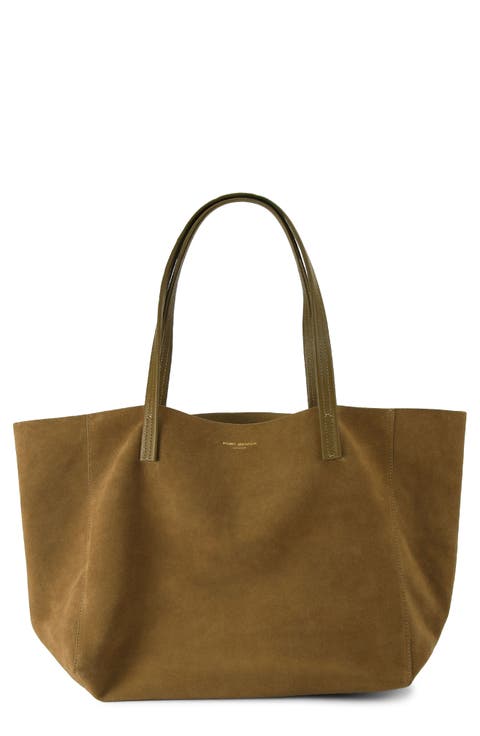 Large Violet Suede Tote