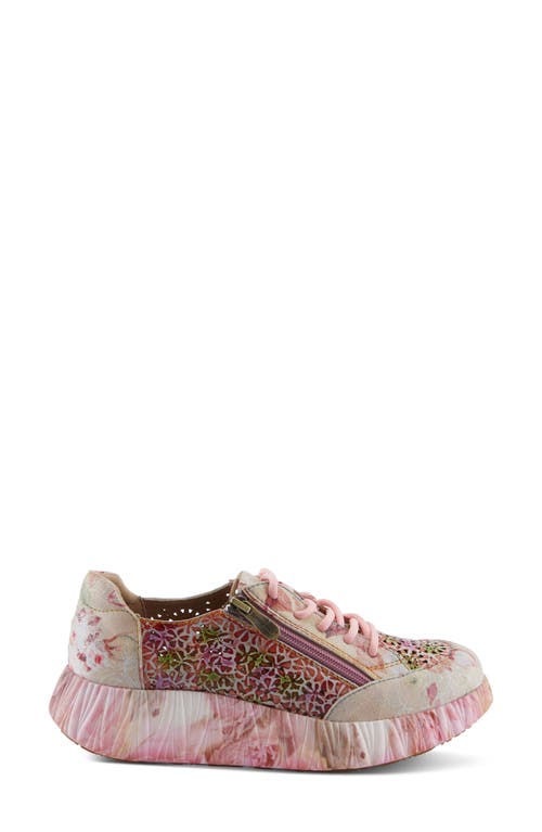 L'artiste By Spring Step Bloomington Platform Sneaker In Blush Multi
