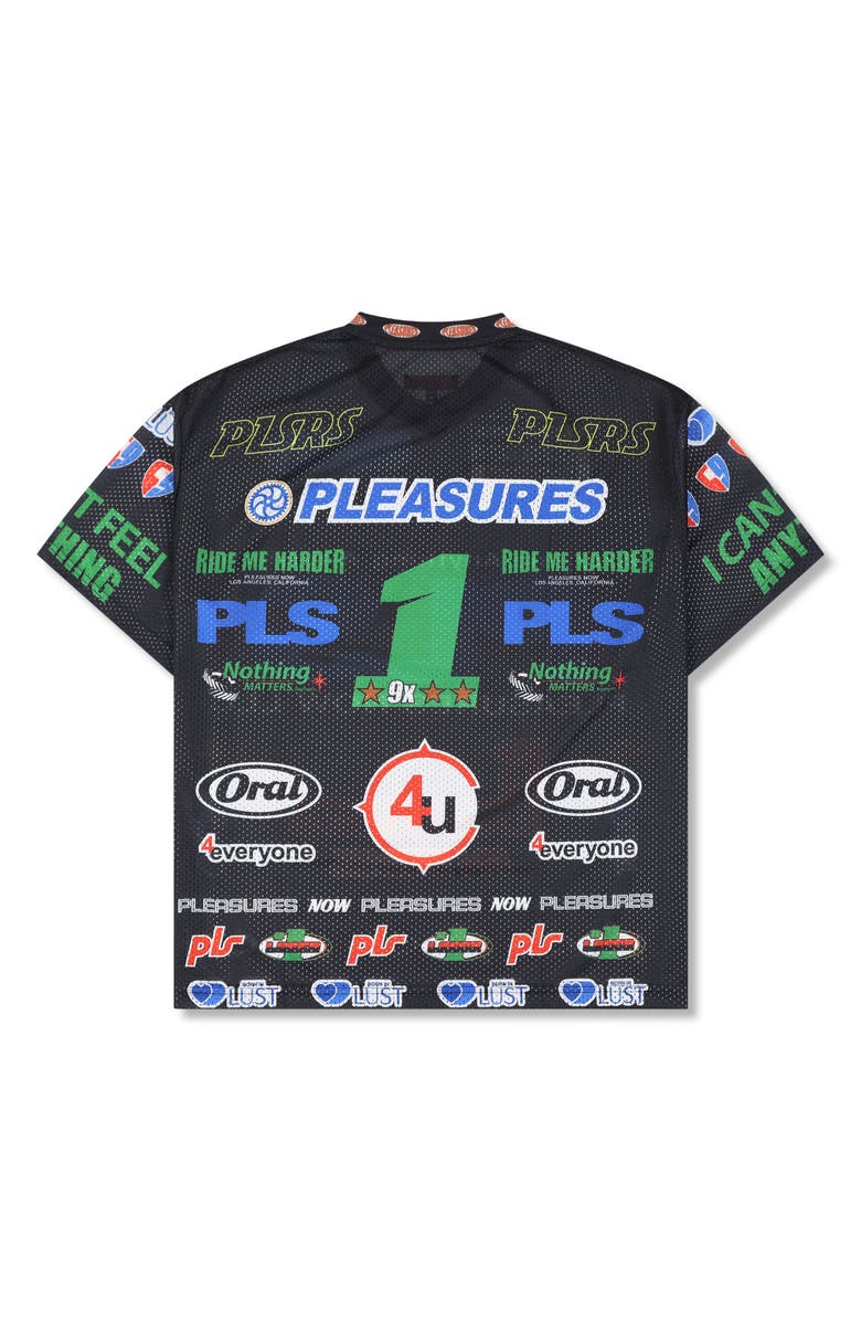PLEASURES Oral Graphic Mesh T-Shirt, Alternate, color, Black
