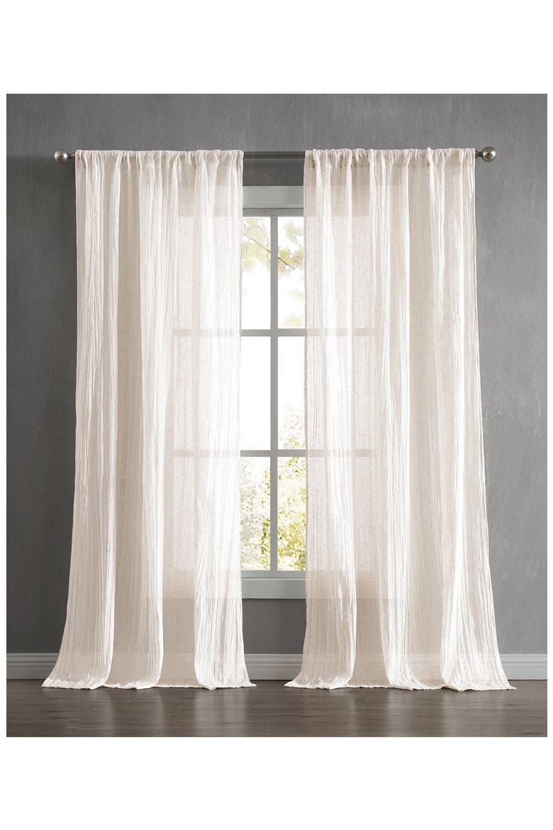 Charter Crushed Set of 2 Curtain Panels, Alternate, color, OFF-WHITE