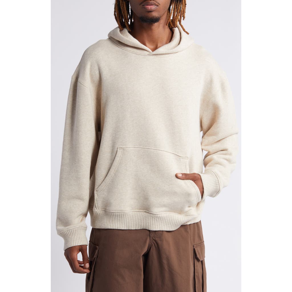 Elwood Core Oversize Organic Cotton Brushed Terry Hoodie In White
