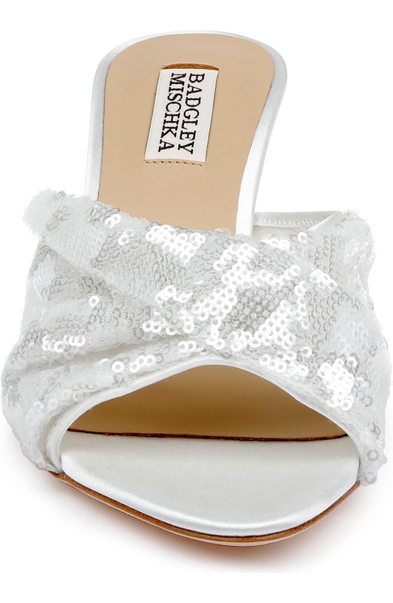 Badgley Mischka Collection Gailea Slide Sandal, Alternate, color, White Sequins