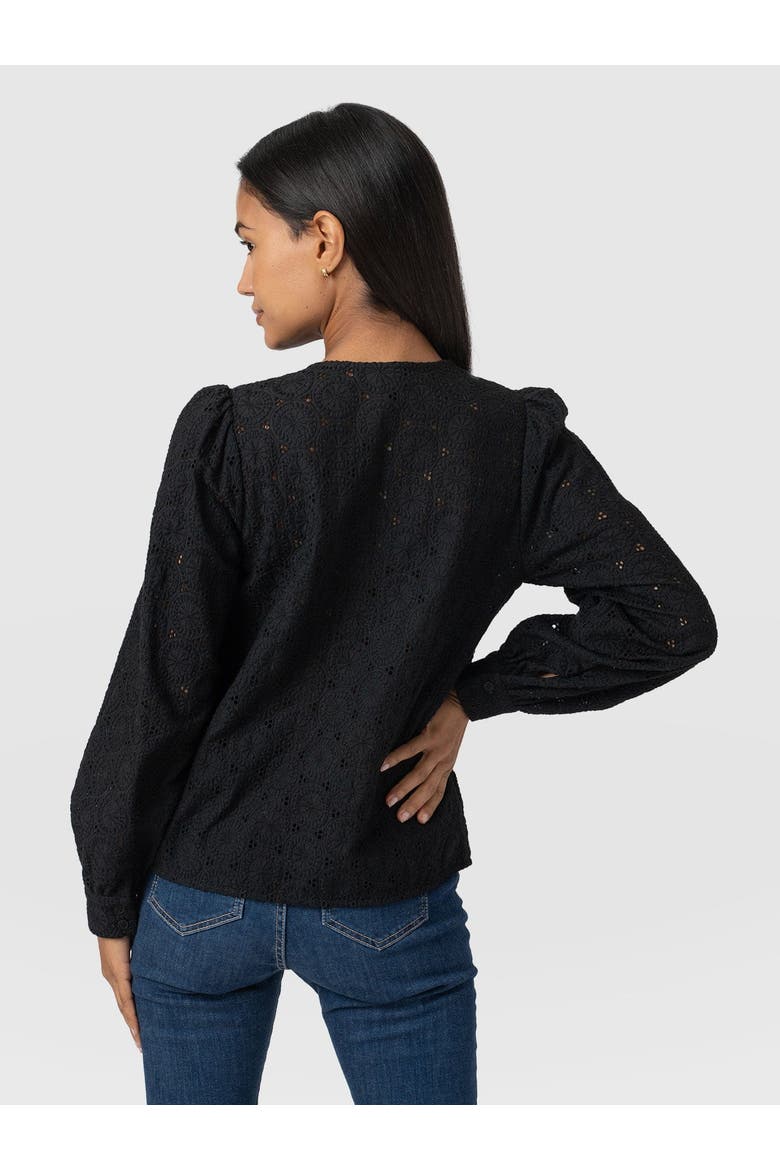 Tabitha Blouse, Alternate, color, Black Broderie