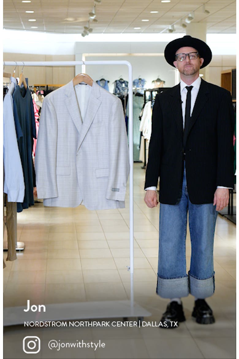 Kei Trim Fit Microcheck Wool & Silk Blend Sport Coat video