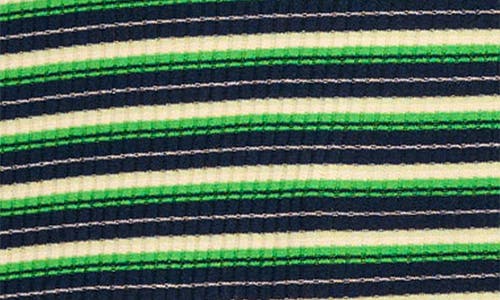 Shop Ramy Brook Avalon Polo Top In Spring Navy Stripe Combo