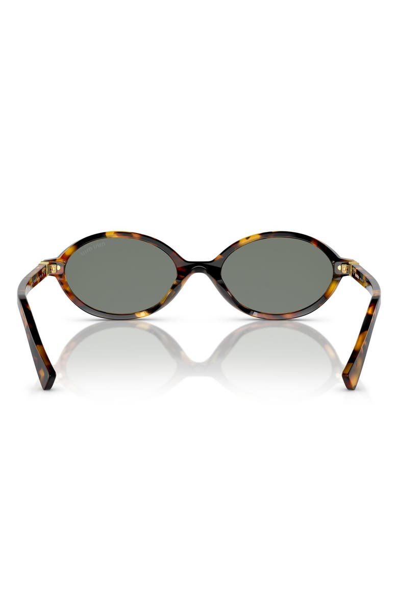 Miu Miu 50mm Oval Sunglasses, Alternate, color, Honey Havana / Green