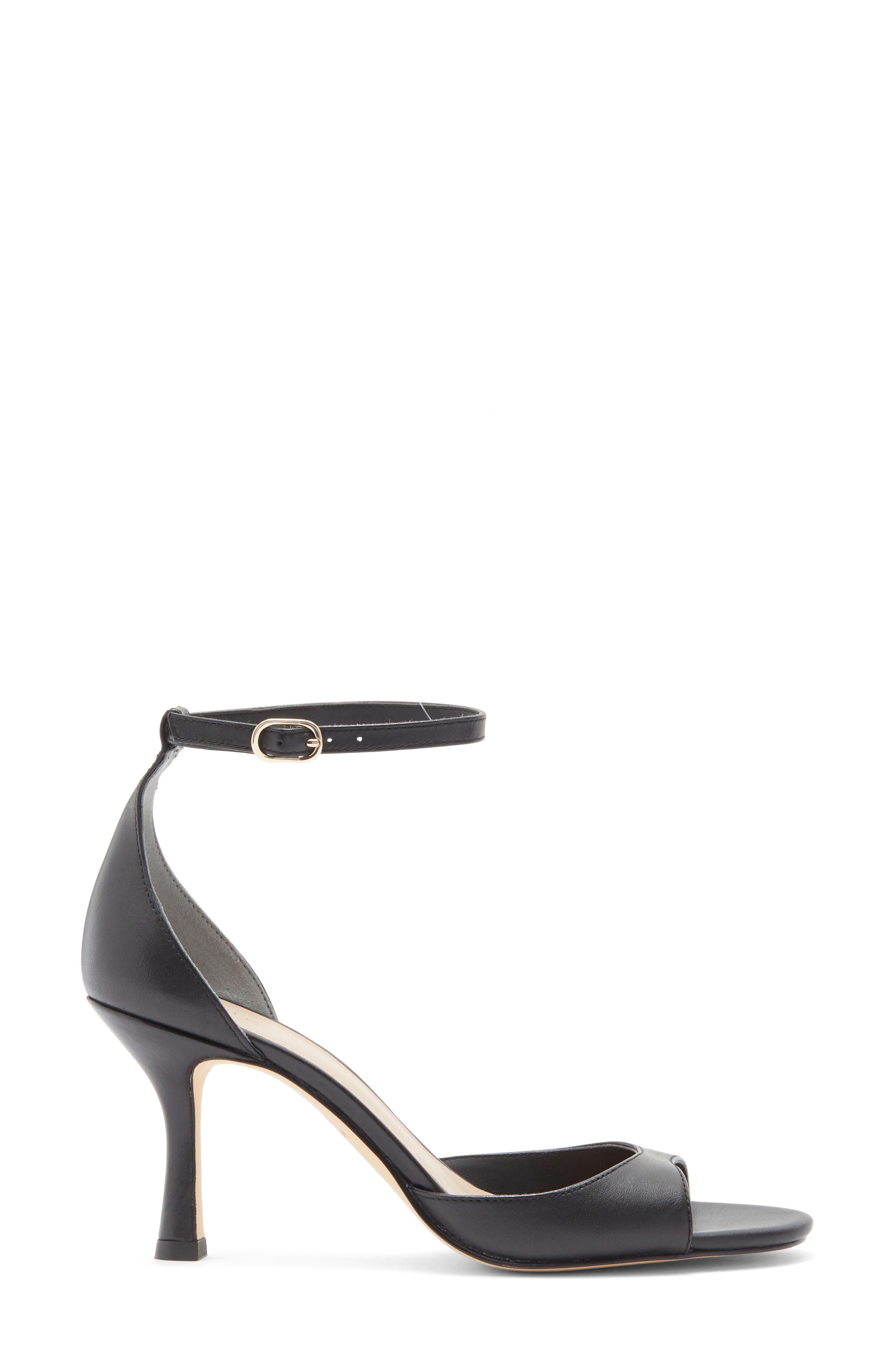 Stuart Weitzman Isla Ankle Strap Sandal, Alternate, color, Black