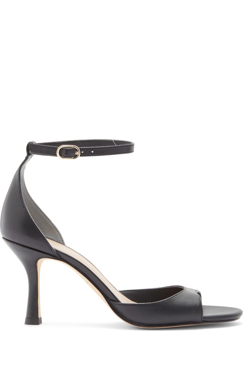 Stuart Weitzman Isla Ankle Strap Sandal, Alternate, color, Black