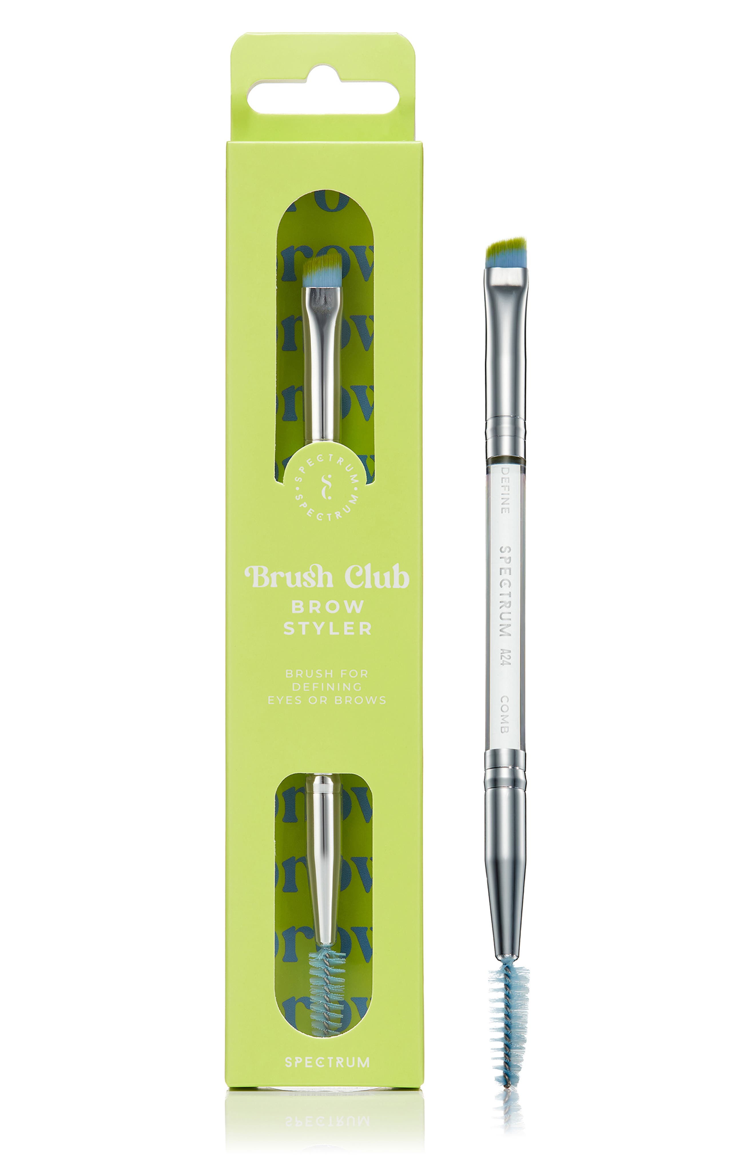 SPECTRUM The Brush Club Brow Styler Duo Brush in Lime 