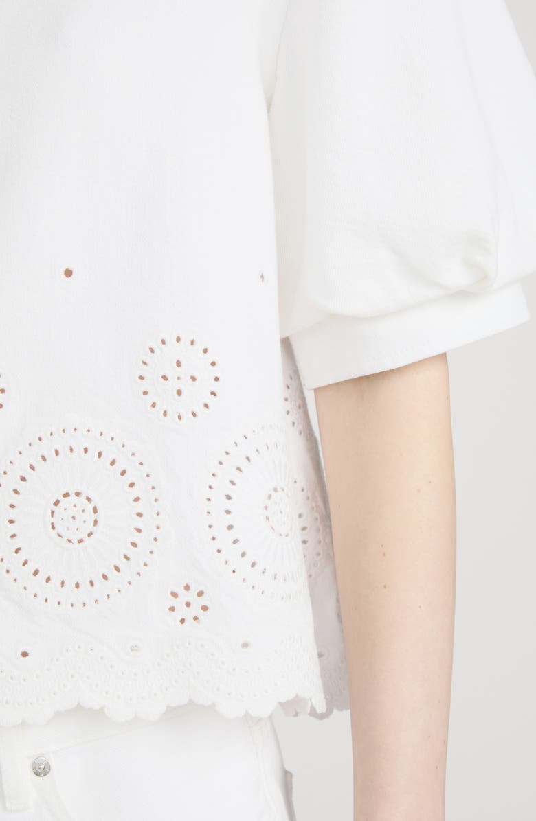 FRAME The Eyelet Billow Sleeve Button-Up Shirt, Alternate, color, White
