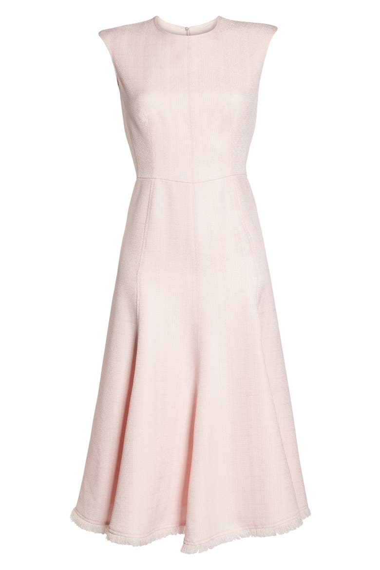 Fringe Hem A-Line Dress, Alternate, color, BLUSH