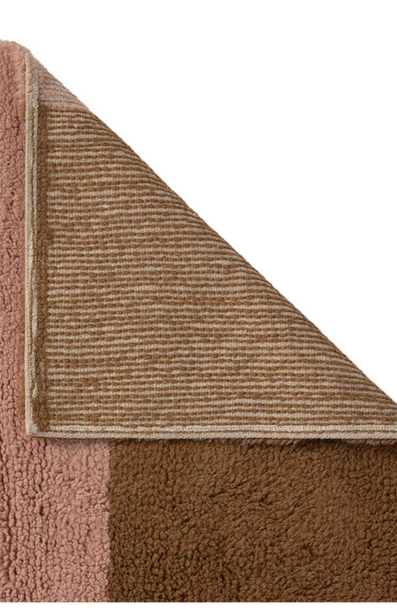 Lorena Canals Wool Runner Rug Chroma Spiced Coral, Alternate, color, Natural Canvas, Walnut,  Pink