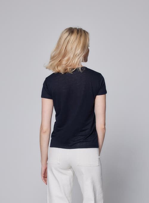 Majestic Filatures Linen Stretch Hd S/s Crewneck